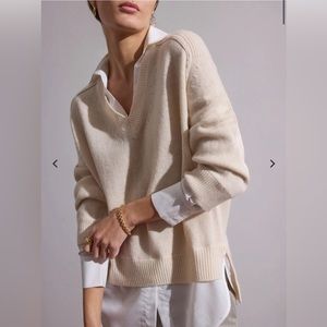 Brochu walker the looker cashmere wool layered knit sweater nwot